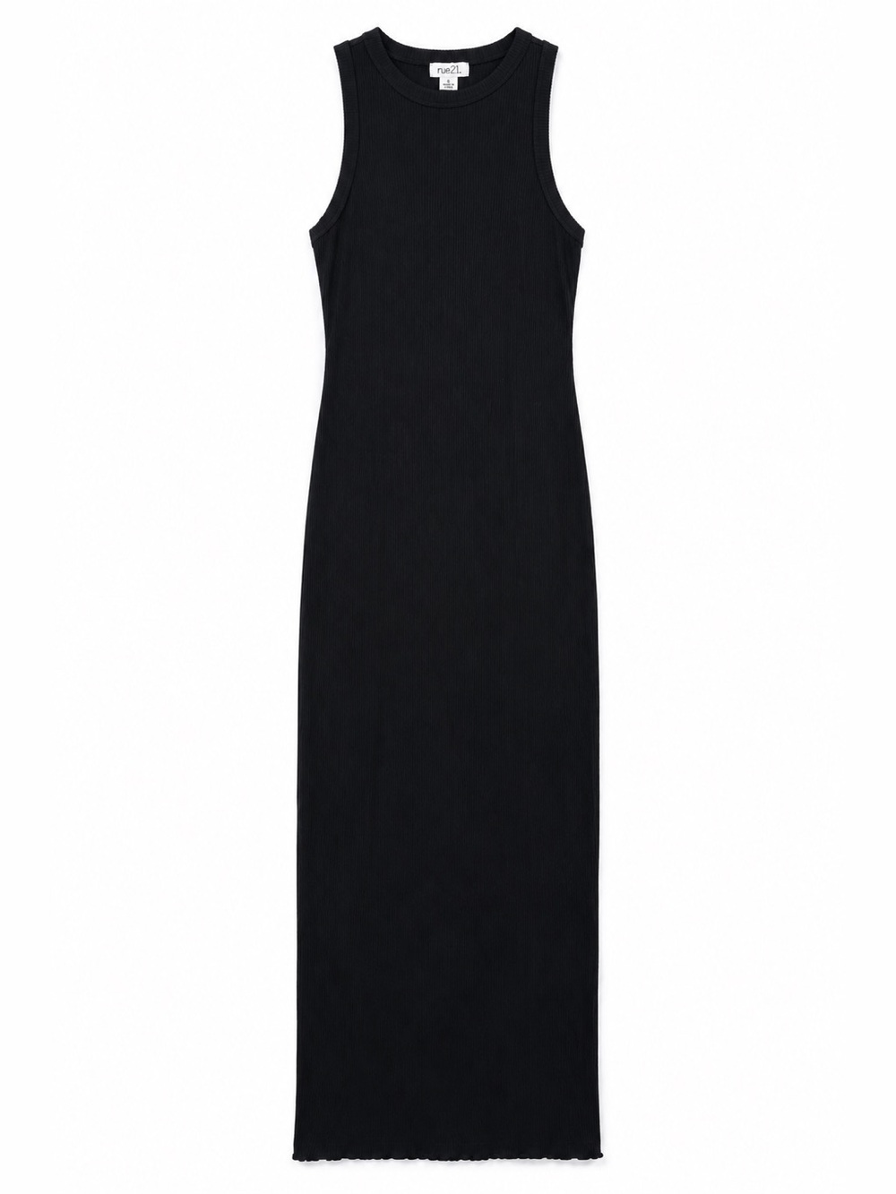 Ribbed Tank Maxi Dress - Black